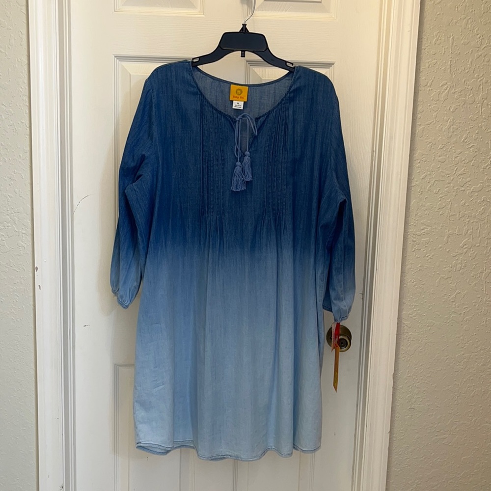 Ruby Rd denim ombré dress
